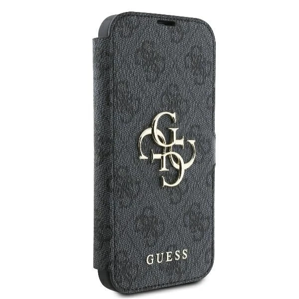 Kovový obal Guess 4G s logem pro iPhone 16 6,1″ – černý