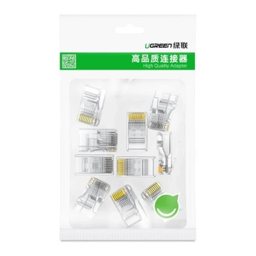 UGREEN konektor RJ45 8P8C Cat 6 transparentní (50961)