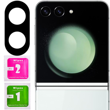 Protective glass for the camera lens for Samsung Galaxy Z Flip 5, Lens Full Camera Glass overlay, black