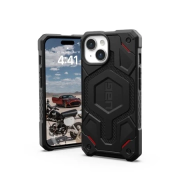 Pouzdro UAG Monarch Pro - ochranné pouzdro pro iPhone 15, kompatibilní s MagSafe (kevlar černá)