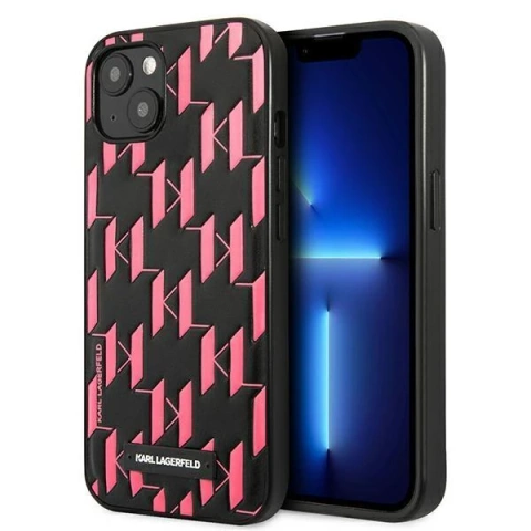 Protective phone case Karl Lagerfeld KLHCP13SMNMP1P for Apple iPhone 13 Mini 5.4" hardcase pink/pink Monogram Plaque