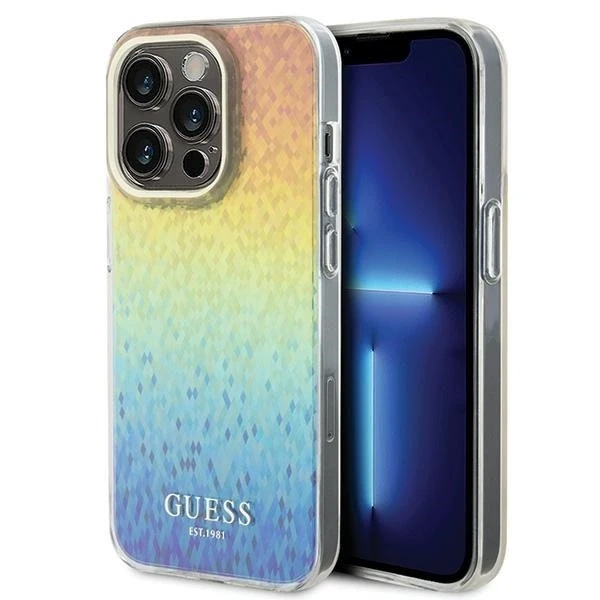 Etui Guess GUHCP15LHDECMI для iPhone 15 Pro 6.1" wielokolorowy hardcase IML Faceted Mirror Disco Iridescent