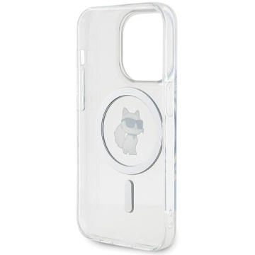 Etui Karl Lagerfeld KLHMP15LHFCCNOT für iPhone 15 Pro 6,1" transparentes Hardcase IML Choupette MagSafe