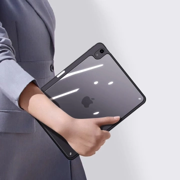 Dux Ducis Magi Hülle für iPad Air (5. Generation) / (4. Generation) Smart Cover mit Ständer und Aufbewahrung für Apple Pencil schwarz