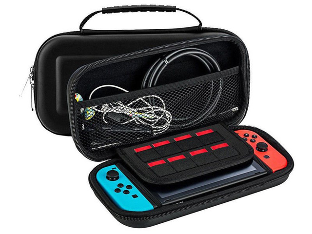 Чохол для перемикача Nintendo з чорного скла Alogy Tough Pouch