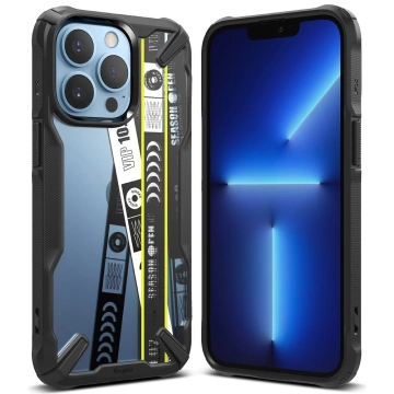 Ringke Fusion X Design Armor Case with Frame iPhone 13 Pro Max black (Ticket band) (FXD555E43)