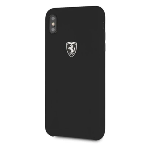 Pevné puzdro Ferrari iPhone Xs Max czarny/čierne silikónové Off track