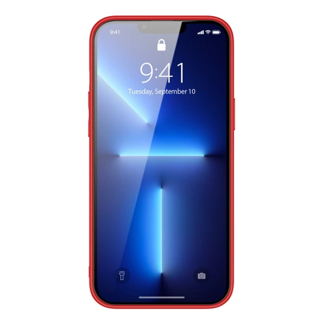 Dux Ducis Yolo eleganckie etui pokrowiec ze skóry ekologicznej do Apple iPhone 13 Pro czerwony