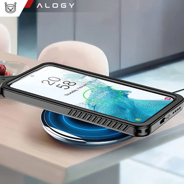 Vodotesné puzdro pre Samsung Galaxy S23 360 Alogy Armored Armor IP68 s lanyard Black