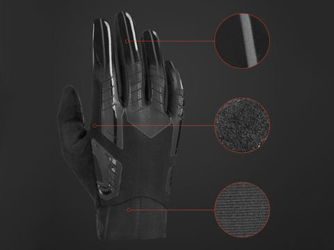 M Fahrradhandschuhe RockBros S208-M Fahrradhandschuhe Schwarz