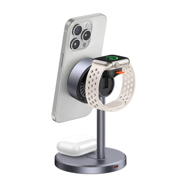 Бездротовий зарядний пристрій Mcdodo 3-в-1 15 Вт Qi2 Network 33 Вт для iPhone Watch AirPods