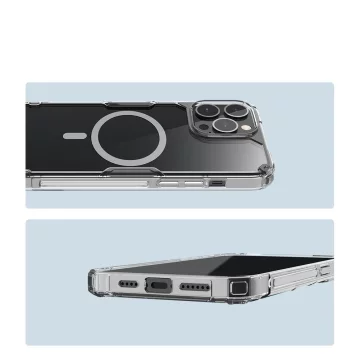 Magnetické puzdro Nillkin Nature Pro pre iPhone 13 Pro Magnetic Armor Cover Transparentný kryt (kompatibilné s MagSafe)