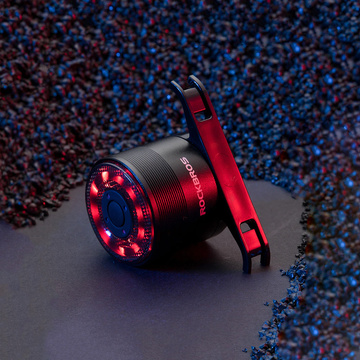 Zadní světlo na kolo voděodolné RockBros Q1 7x barevná LED USB pod osvětlení zadního sedla