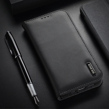 iPhone 16 Pro Dux Ducis Hivo Leather Case with RFID Black