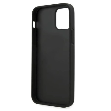 Karl Lagerfeld Handyhülle für iPhone 12/12 Pro 6.1" schwarz/schwarz Hardcase Saffiano Ikonik Karl
