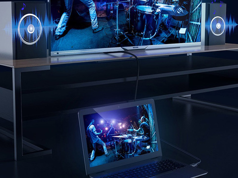 HDMI-HDMI 2.0 cable Baseus Cafule FULL HD 4K 60Hz 3D 5m Black-gray