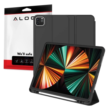 Alogy Book Cover Pencil Case Protective Case with Pen Holder for Apple iPad Air 4 2020 / Air 5 2022 10.9" Black