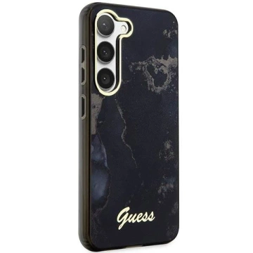 Etui Guess GUHCS23MHTMRSK do Samsung Galaxy S23  Plus S916 czarny/black hardcase Golden Marble Collection
