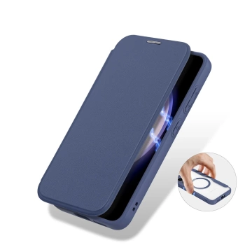 Чохол Dux Ducis Skin X Pro для Samsung S24 з магнітним кільцем і клапаном - синій