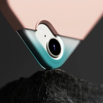 Силіконовий магнітний чохол MagSafe для iPhone 16e рожевого кольору