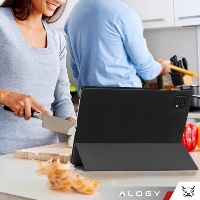 Glass case for T-Mobile T Tablet 5G 10.36" tablet case Alogy Book Cover Case Black Free Stylus