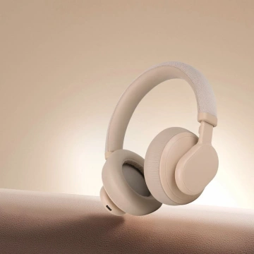 Бездротові накладні навушники Forcell F-Audio ANC Touch Beat бежеві
