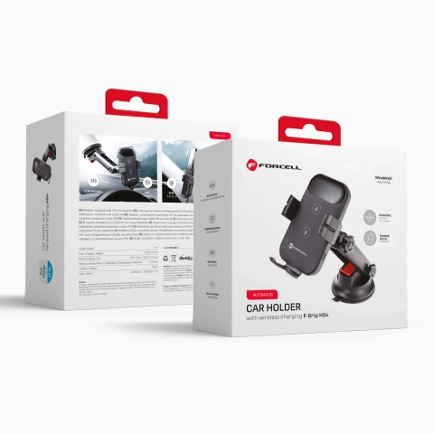 Автомобільний зарядний пристрій FORCELL F-GRIP HS4 Induction 15W чорний