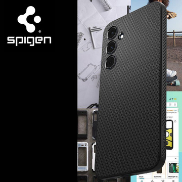 Puzdro pre Samsung Galaxy A35 5G Spigen Liquid Air Case matný čierny zadný kryt Matte Black Glass