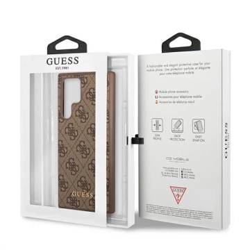 Жорсткий чохол Etui Guess GUHCS22LG4GFBR до Galaxy S22 Ultra S908 4G Metal Gold Logo