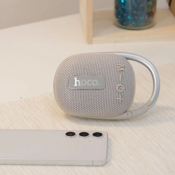 Bluetooth-колонка HOCO HC17 5 Вт 2 год з карабіном сірого кольору