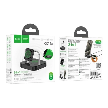 3in1 Induktives Ladegerät HOCO CQ16A Apple Watch iPhone Kopfhörer