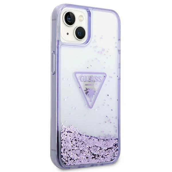 Etui Guess GUHCP14MLFCTPU do Apple iPhone 14 Plus 6,7" fioletowy/purple hardcase Liquid Glitter Palm Collection