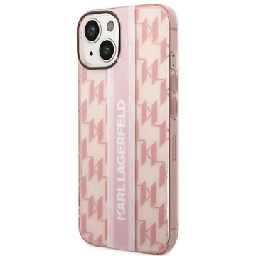 Protective phone case Karl Lagerfeld KLHCP14MHKLSPCP for Apple iPhone 14 Plus 6.7" hardcase pink/pink Mono Vertical Stripe