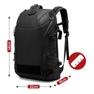 Bange 22L Waterproof Backpack for Laptops up to 15.6" – Roomy and Comfortable, Resistant and Breathable, City and Travel for Work and Airplane, Unisex – Black