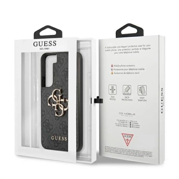 Pevné pouzdro Etui Guess GUHCS22S4GMGGR S901 do Galaxy S22 4G velké kovové logo