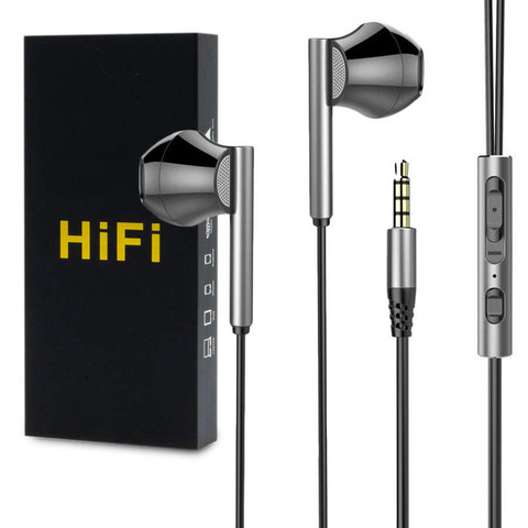 Дротові навушники Alogy Hi-Res Bass Earphones з міні-роз’ємом 3,5 мм, чорні