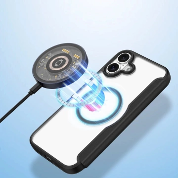 Flipový kryt MagSafe pro iPhone 16 Dux Ducis Skin X Pro, černý
