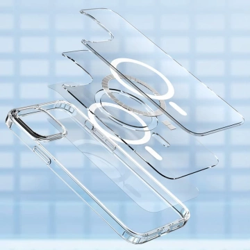Kingxbar PQY Crystal Series Magnetic Case For iPhone 13 Case Transparent Cover (MagSafe Compatible)