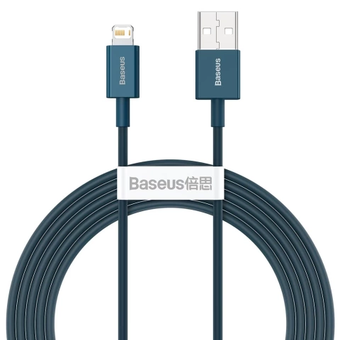 Baseus Superior kábel USB - Lightning 2,4A 2 m Niebieski (CALYS-C03)