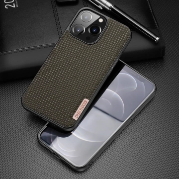 Чохол Dux Ducis Fino покритий нейлоновим матеріалом iPhone 13 Pro зелений