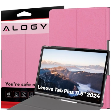 Protective case for Lenovo Tab Plus 11.5" 2024 TB351FU Alogy Book Cover Case tablet case Pink