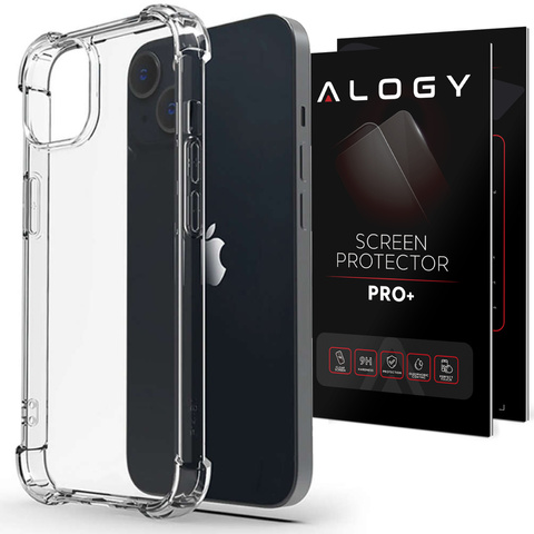 ShockProof Alogy Armored Case for Apple iPhone 14 Plus Clear Glass