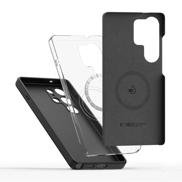 Etui do Samsung Galaxy S25 Ultra Tech-Protect Liquid Silicone MagSafe Black