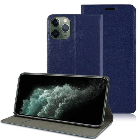 Flip Case Wallet Alogy Leather Case pro Apple iPhone 11 Pro Navy Blue