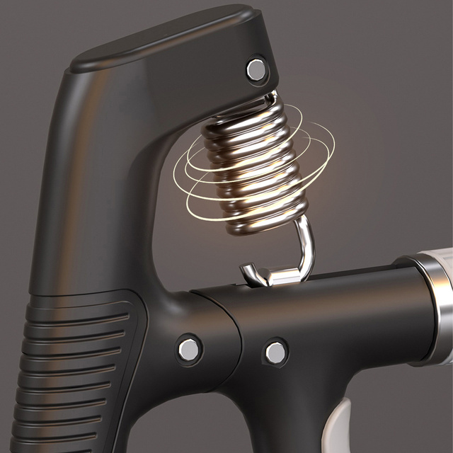 Grip grip for hand exercises, adjustable 10-100 kg, training, sports, rehabilitation, with counter display, Black