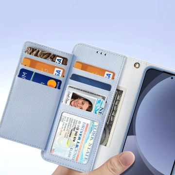 Samsung Galaxy S25 Dux Ducis Lava Lederhülle Blau