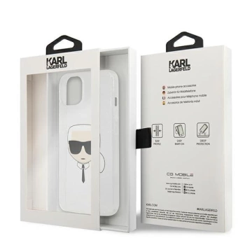 Karl Lagerfeld KLHCP13SKHTUGLS iPhone 13 mini 5,4" srebrny/stříbrný pevný obal Glitter Karl`s Head