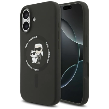 Etui Ochronne do iPhone 17 Karl Lagerfeld Silicone KC Body Ring MagSafe Czarny