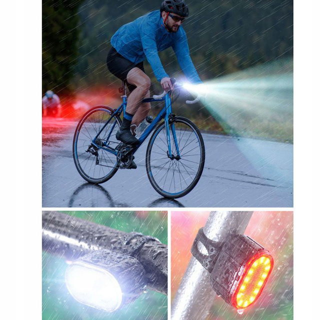 Front bicycle light T6 LED diode front and rear waterproof light