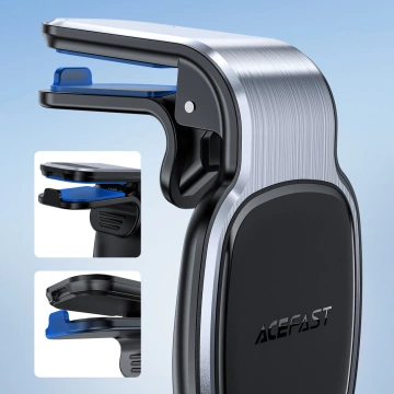 Acefast magnetic car phone holder for ventilation grille gray (D16 grey)
